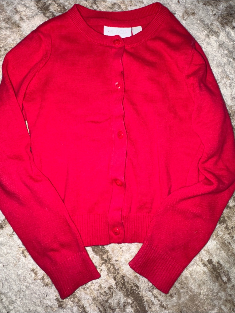 The Children's Place Red Button-Front Kids Cardigan